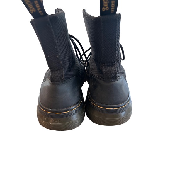 Dr Martens Combs Black Canvas‎ Combat Boots Mens Womens Size 7 US L - Picture 3 of 10